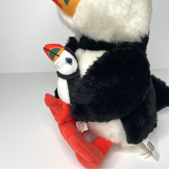 Stuffed Animal House Puffin Mother & Baby Bird Plush - Picture 5 of 10